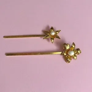 Accessories | Vintage 24k Gold Over Copper Filigree Hair Pin  display picture 2